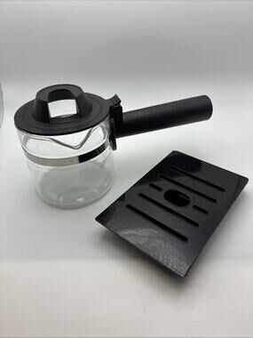 Mr Coffee Espresso Maker ECM270 Replacement 4 Cup Carafe w/ Lid And Drip Tray